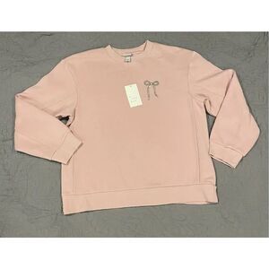 a new day Light Pink Sweater Jewel Boy Sweater Small New